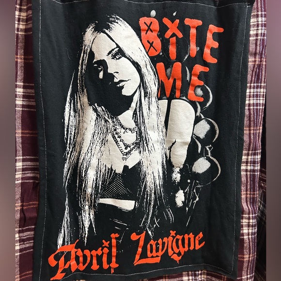 AVRIL LAVIGNE custom original ONE OF A KIND custom creation flannel by Rachelle - Picture 2 of 3